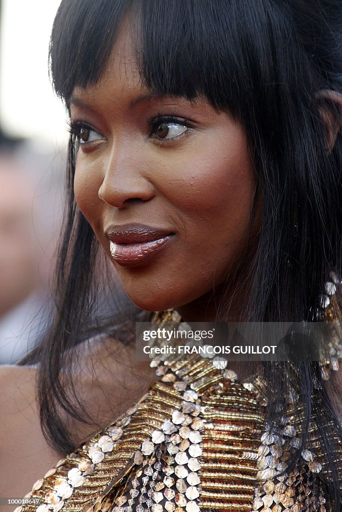 US model Naomi Campbell arrives for the