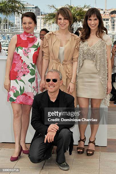 Actress Alina Berzenteanu, Stefania Montorsi and Isabella Ragonese and director Danilele Luchetti attend the 'Our Life' Photo Call held at the Palais...