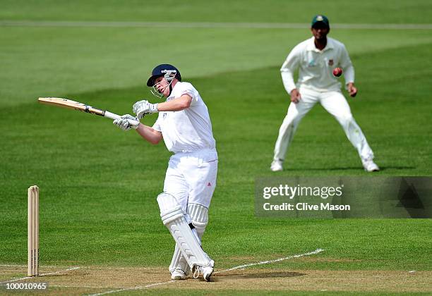 Andrew Gale of England Lions in action batting during day two of the match between England Lions and Bangladesh at The County Ground on May 20, 2010...