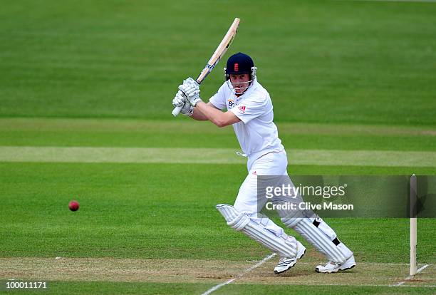Andrew Gale of England Lions in action batting during day two of the match between England Lions and Bangladesh at The County Ground on May 20, 2010...
