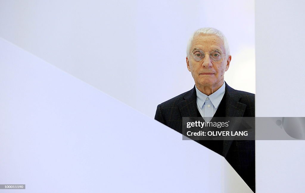 Italian designer Alessandro Mendini pose