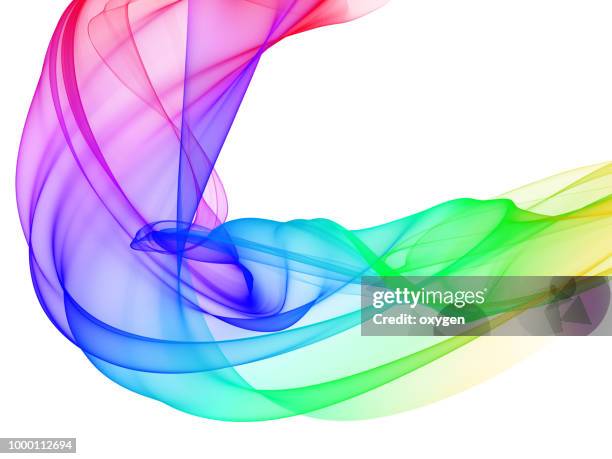 rainbow ribbon on white background - lgbt awards stockfoto's en -beelden