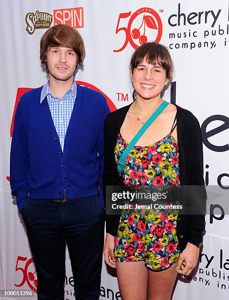 Musicians Kyle Ryan and Madi Diaz pose on the red carpet at the Cherry Lane Music Publishing's 50th Anniversary celebration at Brooklyn Bowl in...