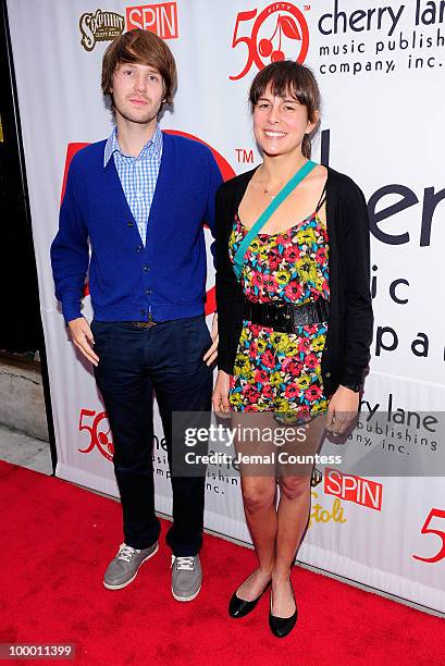 Musicians Kyle Ryan and Madi Diaz pose on the red carpet at the Cherry Lane Music Publishing's 50th Anniversary celebration at Brooklyn Bowl in...