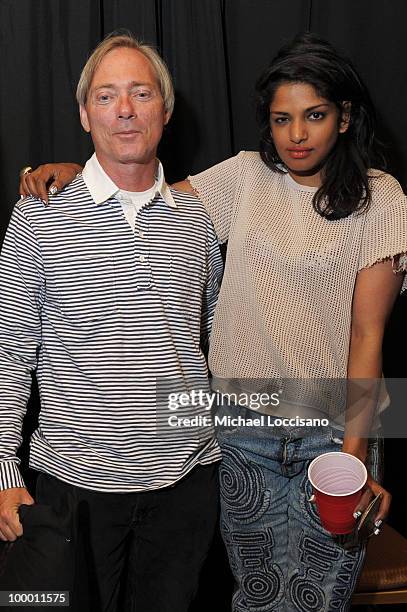 Head of Adult Swim Mike Lazzo and musician M.I.A. Attend the Adult Swim Upfront 2010 at Gotham Hall on May 19, 2010 in New York City....