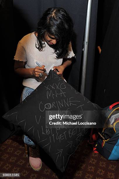 Musician M.I.A. Attends the Adult Swim Upfront 2010 at Gotham Hall on May 19, 2010 in New York City. 19913_001_0169.JPG