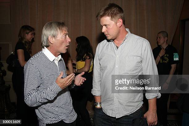 Head of Adult Swim Mike Lazzo and comedian Tim Heidecker attend the Adult Swim Upfront 2010 at Gotham Hall on May 19, 2010 in New York City....