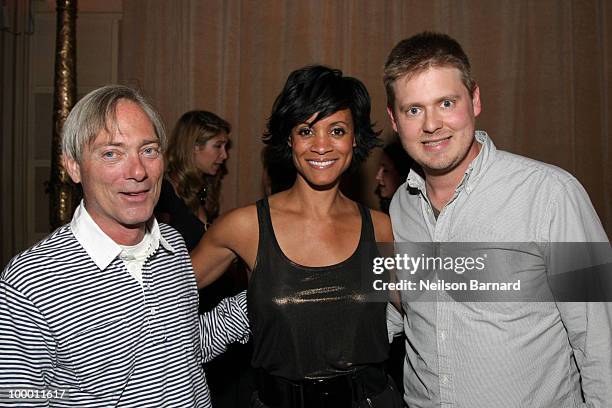 Head of Adult Swim Mike Lazzo, Brenda Friedman, and comedian Tim Heidecker attend the Adult Swim Upfront 2010 at Gotham Hall on May 19, 2010 in New...