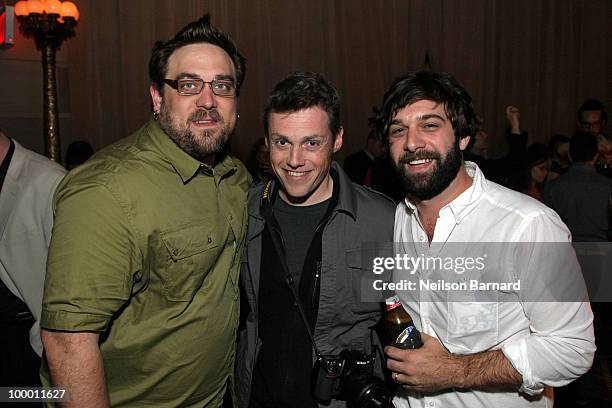 Jason Demarco, Michael Cahill, and Nick Weidenfeld attend the Adult Swim Upfront 2010 at Gotham Hall on May 19, 2010 in New York City....