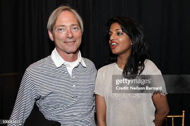 Head of Adult Swim Mike Lazzo and musician M.I.A. Attend the Adult Swim Upfront 2010 at Gotham Hall on May 19, 2010 in New York City....