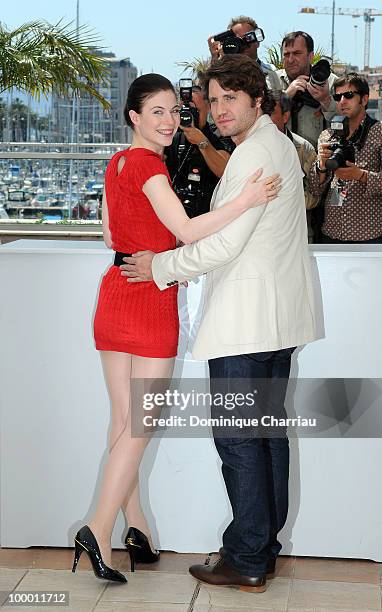 Actress Nora Von Waldstatten and actor Edgar Ramirez attend the 'Carlos' Photo Call held at the Palais des Festivals during the 63rd Annual...