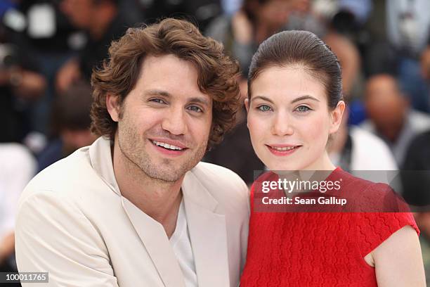 Actress Nora Von Waldstatten and Edgar Ramirez attend the "Carlos" Photocall at the Palais des Festivals during the 63rd Annual Cannes Film Festival...