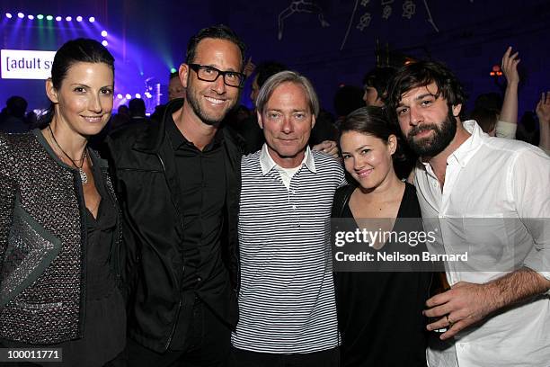 Monica Siskin, Richard White, Head of Adult Swim Mike Lazzo, and Nick Weidenfeld attend the Adult Swim Upfront 2010 at Gotham Hall on May 19, 2010 in...