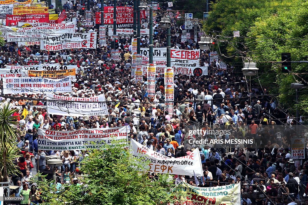 Some of 20,000 demonstrators march durin