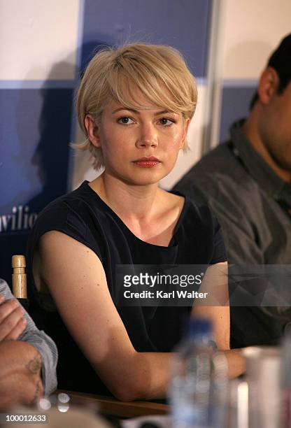 Actress Michelle Williams attends the "Industry In Focus - Blue Valentine"at the American Pavillion during the 63rd Annual Cannes Film Festival on...