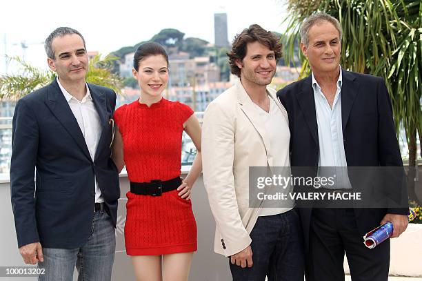 French director Olivier Assayas, Austrian actress Nora Von Waldstatten, Venezuelian born actor Edgar Ramirez and French producer Daniel Leconte pose...