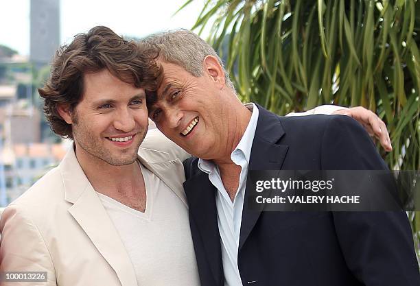 Venezuelian born actor Edgar Ramirez and French producer Daniel Leconte pose during the photocall of "Carlos" presented out of competition at the...