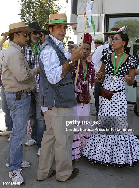 Bullfighter Francisco Rivera is seen starting the pilgrimage of 'El Rocio' on May 19, 2010 in Huelva, Spain.