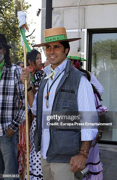 Bullfighter Francisco Rivera is seen starting the pilgrimage of 'El Rocio' on May 19, 2010 in Huelva, Spain.