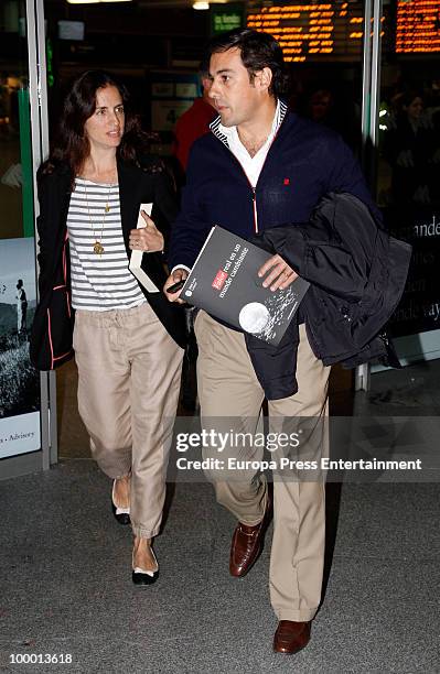 Spanish bullfighter Miguel Baez 'Litri' and Carolina Adriana Herrera are seen sighting on May 20, 2010 in Madrid, Spain.