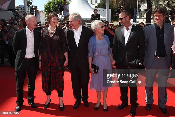 Screen writer Paul Laverty, Producer Rebecca O'Brien, Director Ken Loach and wife Lesley Ashton, Mark Womack and Actor John Bishop attend the "Route...