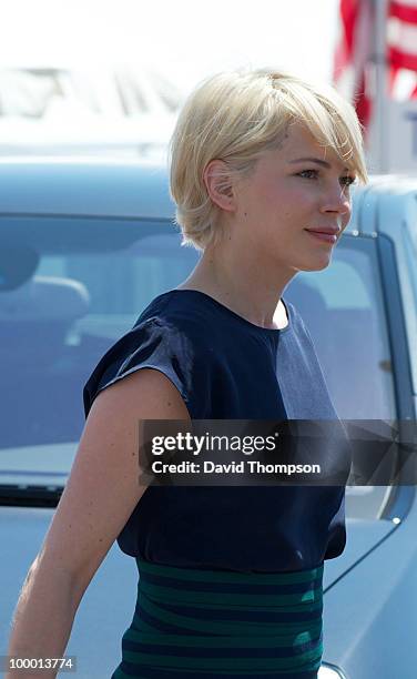 Michelle Williams is seen out walking and holding hands with a friend on May 20, 2010 in Cannes, France.