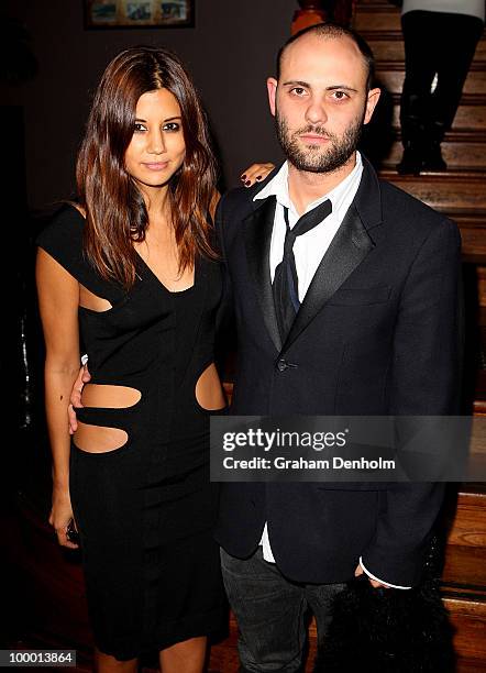 Christine Centenera and Josh Goot arrive for the Chandon Supper Club after party at The ArtHouse on May 20, 2010 in Sydney, Australia.