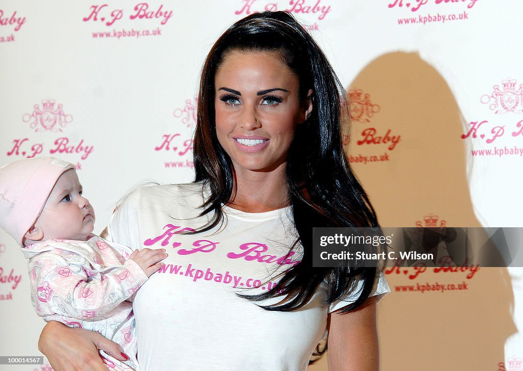 Katie Price Launches Her New Baby Clothes Range - KP BABY - Photocall