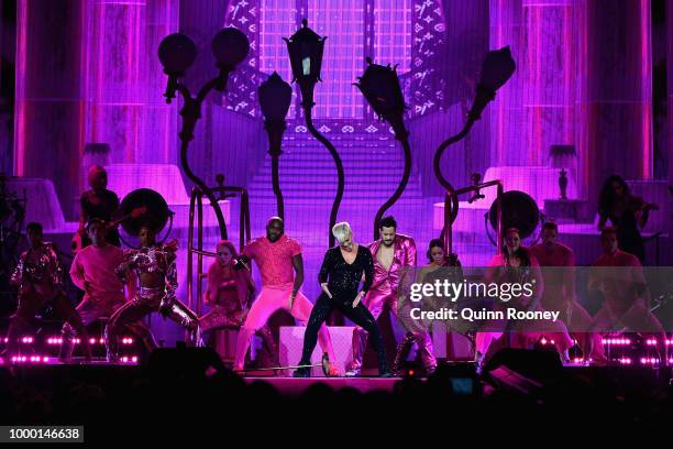 Pink performs at Rod Laver Arena on July 16, 2018 in Melbourne, Australia.