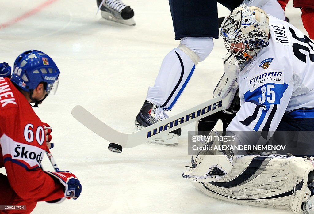 Czech Republic's Tomas Rolinek (L) and F