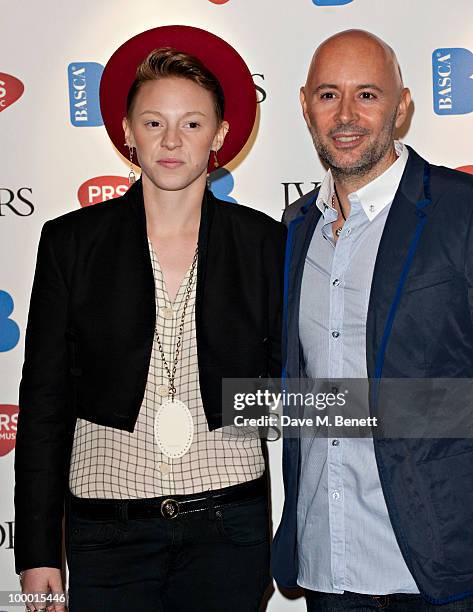 Elly Jackson and guest attend the 55th Ivor Novello Awards held at Grosvenor House Hotel on May 20, 2010 London, England.