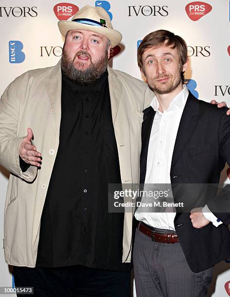 Thomas Walsh and Neil Hannon of The Duckworth Lewis Method attend the 55th Ivor Novello Awards held at Grosvenor House Hotel on May 20, 2010 London,...