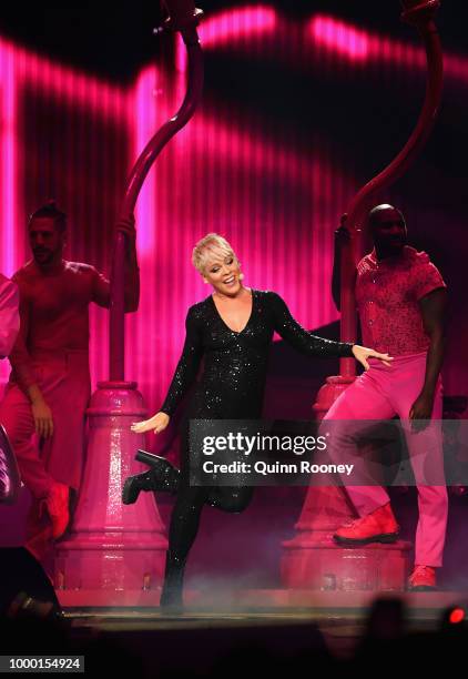 Pink performs at Rod Laver Arena on July 16, 2018 in Melbourne, Australia.