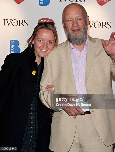 Michael Eavis and guest attend the 55th Ivor Novello Awards held at Grosvenor House Hotel on May 20, 2010 London, England.