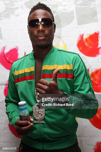 Singer Jessy Matador attends the World Charity Soccer 2010 Charity Match for Haiti at Stade Charlety on May 19, 2010 in Paris, France.