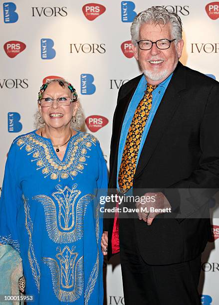 Rolf Harris with wife Alwen attend the 55th Ivor Novello Awards held at Grosvenor House Hotel on May 20, 2010 London, England.