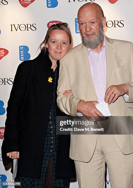 Michael Eavis and guest attend the 55th Ivor Novello Awards held at Grosvenor House Hotel on May 20, 2010 London, England.