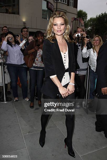 Kate Moss attends the launch party for the opening of TopShop's Knightsbridge store on May 19, 2010 in London, England.