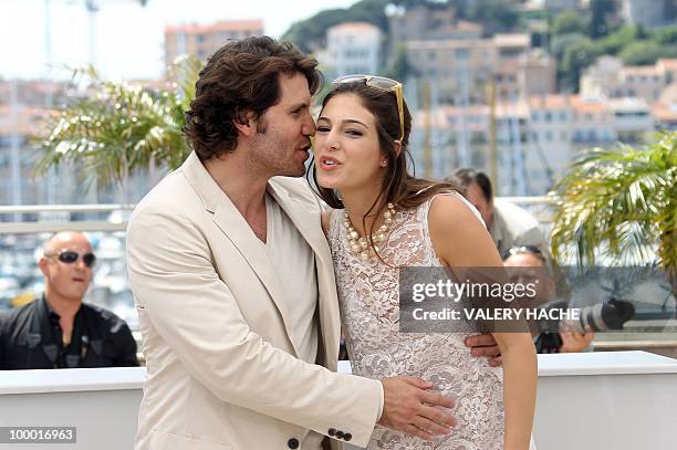 Lebanese actress Razan Jammal and Venezuelian born actor Edgar Ramirez pose during the photocall of "Carlos" presented out of competition at the 63rd...