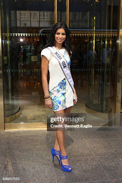 Miss USA 2010 Rima Fakih visits Donald Trump at Trump Tower on May 20, 2010 in New York, City.