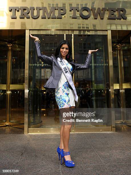 Miss USA 2010 Rima Fakih meets Donald Trump at Trump Tower on May 20, 2010 in New York, City.