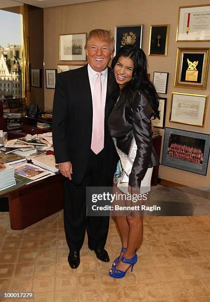 Donald Trump and Miss USA 2010 Rima Fakih meet at Trump Tower on May 20, 2010 in New York, City.