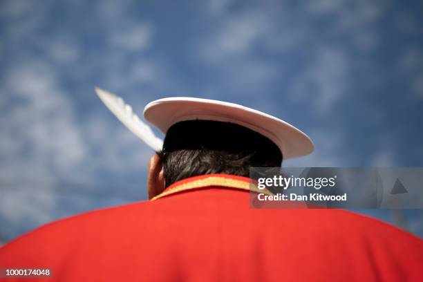 The Sovereign's Swan Marker, David Barber, during the annual Swan Upping census on July 16, 2018 on the River Thames, South West London. The historic...