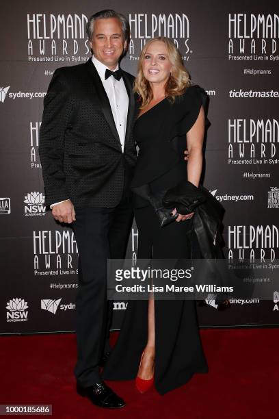 Ian Stenlake and Amber Mulley arrive at the 18th Annual Helpmann Awards at Capitol Theatre on July 16, 2018 in Sydney, Australia.