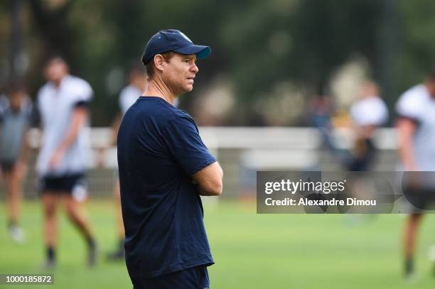 Tom Withford new Team Manager of Montpellier during the first training session of the new season 2018/2019 of the Montpellier Herault rugby on July...