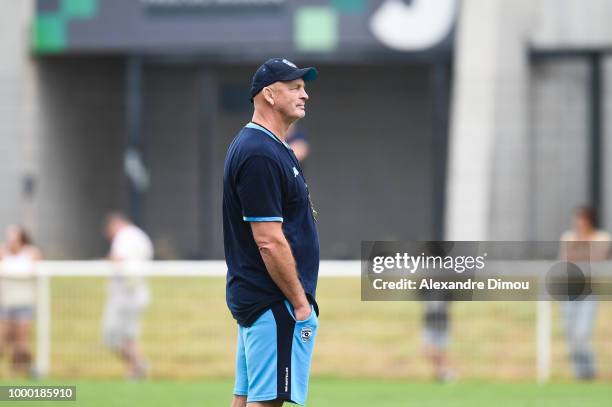 Vern Cotter coach of Montpellier during the first training session of the new season 2018/2019 of the Montpellier Herault rugby on July 16, 2018 in...