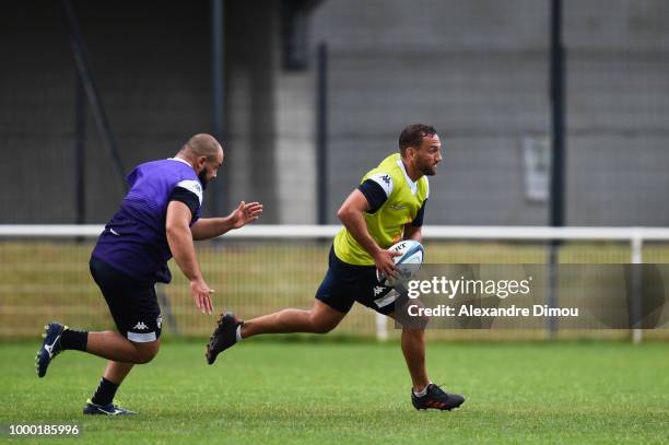 Aaron Cruden of Montpellier during the first training session of the new season 2018/2019 of the Montpellier Herault rugby on July 16, 2018 in...