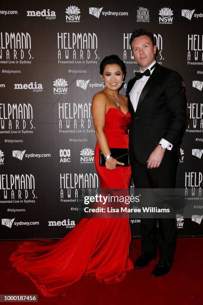 Jenny Liu and Andrew Jones arrive at the 18th Annual Helpmann Awards at Capitol Theatre on July 16, 2018 in Sydney, Australia.