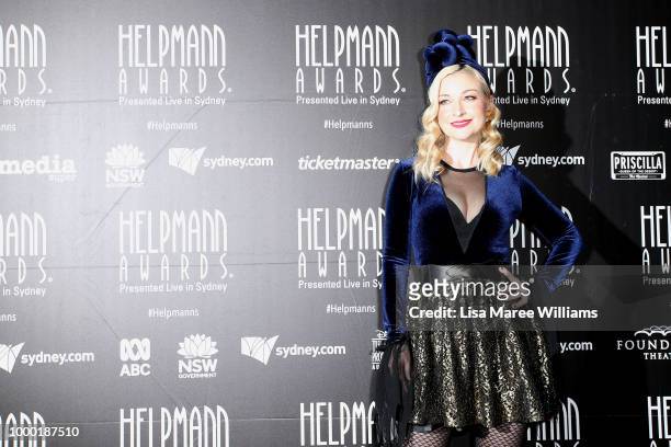 Kate Miller-Hiedke arrives at the 18th Annual Helpmann Awards at Capitol Theatre on July 16, 2018 in Sydney, Australia.