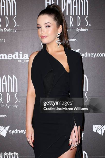 Maggie McKenna arrives at the 18th Annual Helpmann Awards at Capitol Theatre on July 16, 2018 in Sydney, Australia.